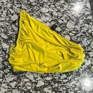 Norma kamali yellow one shoulder top